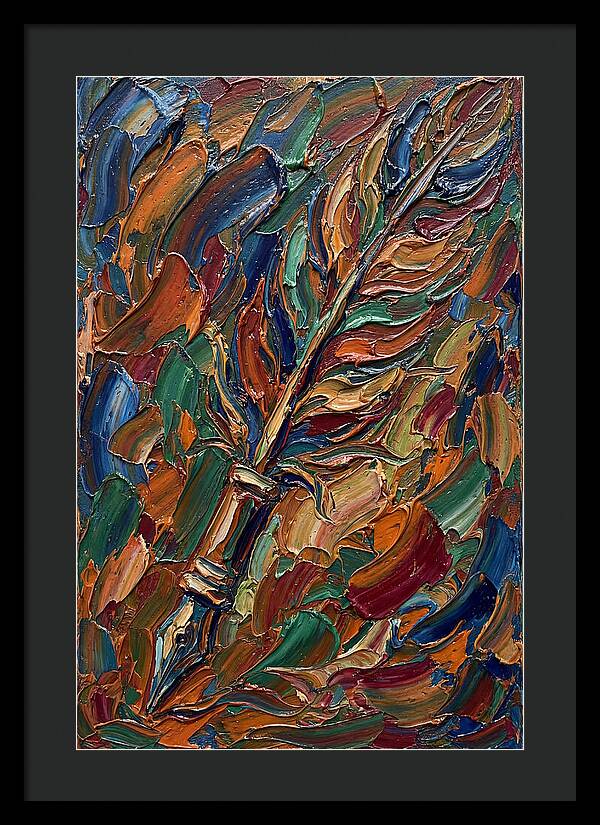 Quill Pen In Vibrant Colors