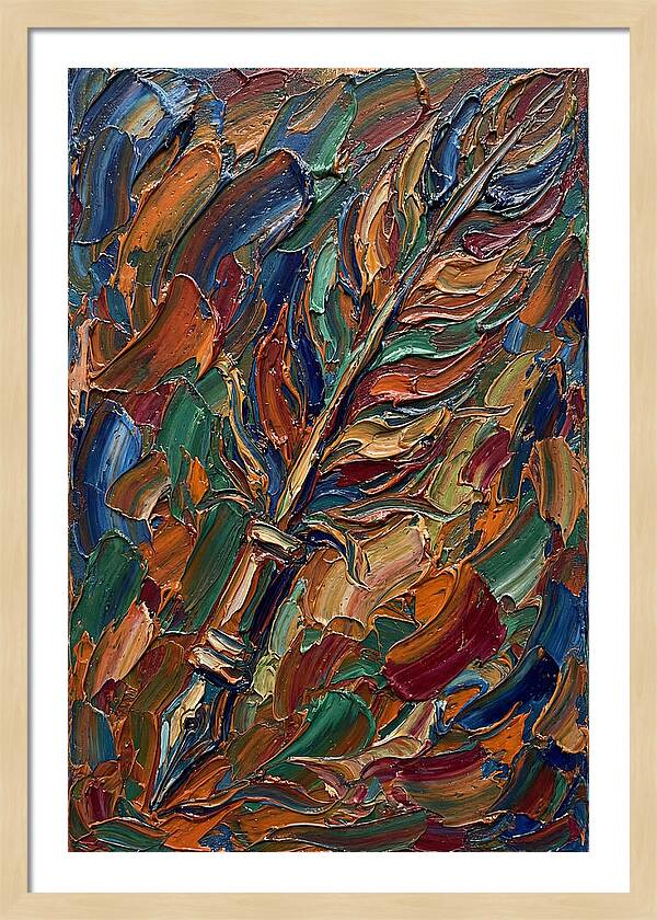 Quill Pen In Vibrant Colors