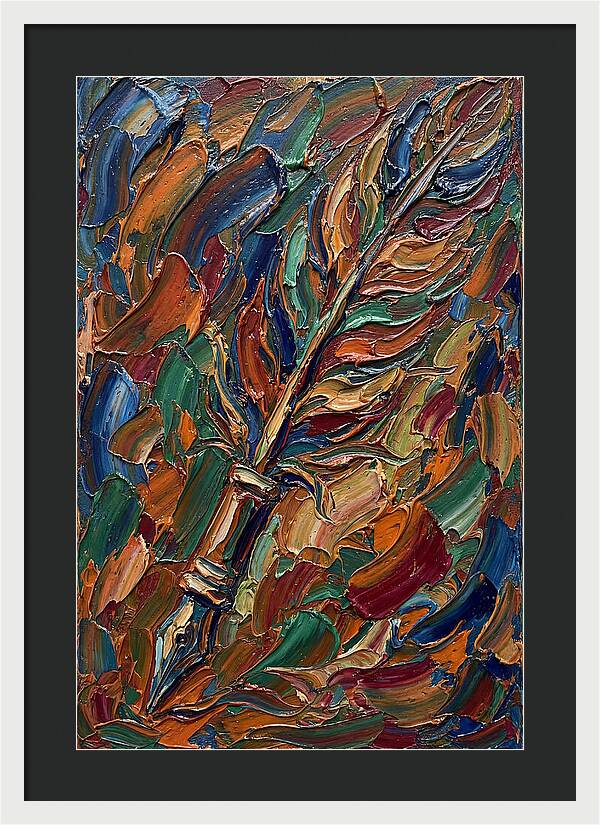 Quill Pen In Vibrant Colors