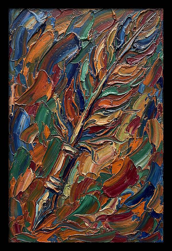 Quill Pen In Vibrant Colors