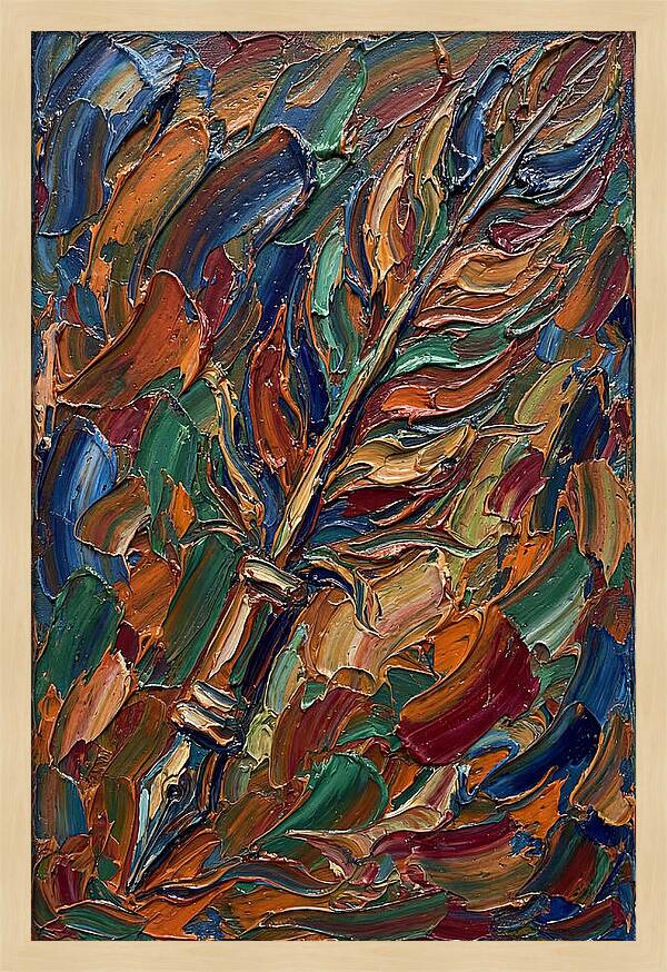 Quill Pen In Vibrant Colors