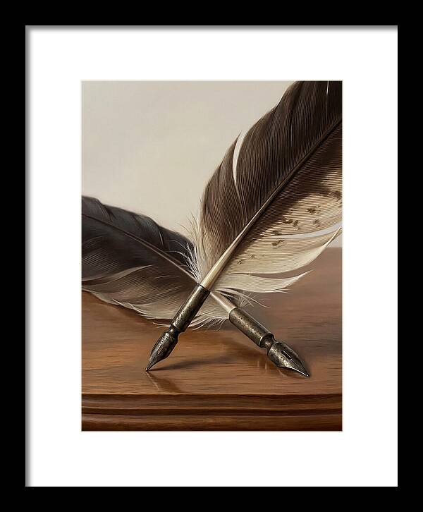 Quill Pens In Realistic Detail