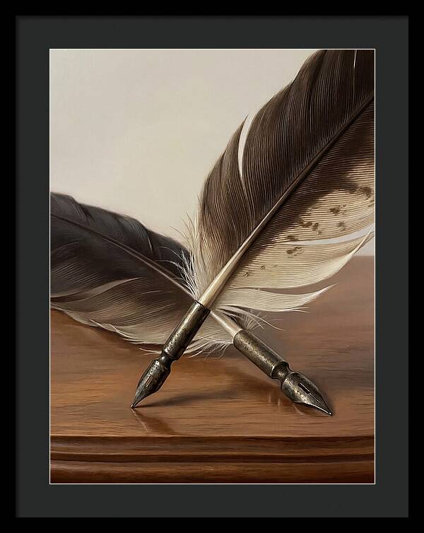 Quill Pens In Realistic Detail