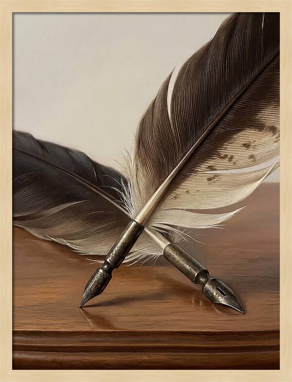 Quill Pens In Realistic Detail