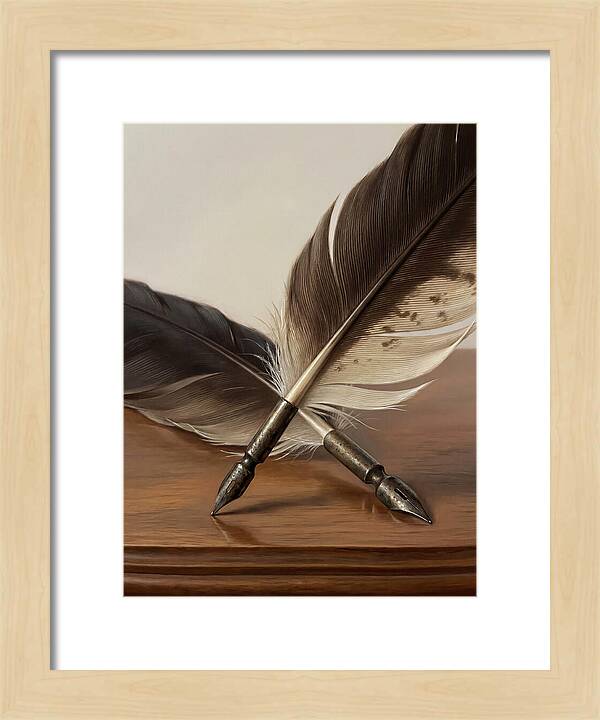 Quill Pens In Realistic Detail