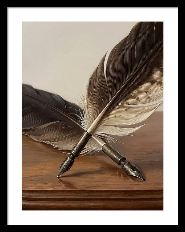 Quill Pens In Realistic Detail