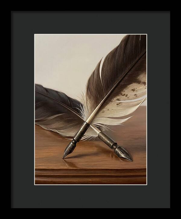Quill Pens In Realistic Detail