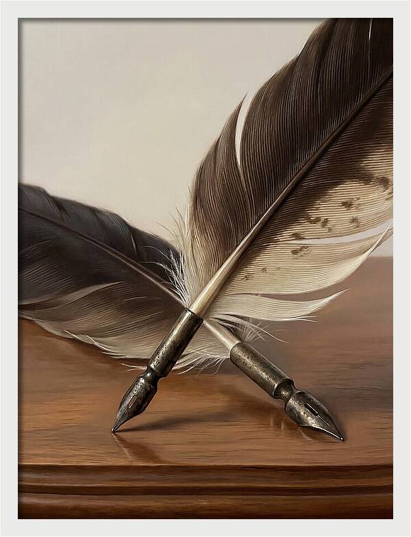 Quill Pens In Realistic Detail