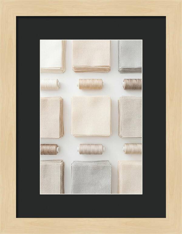 Quilting Squares And Thread Arrangement