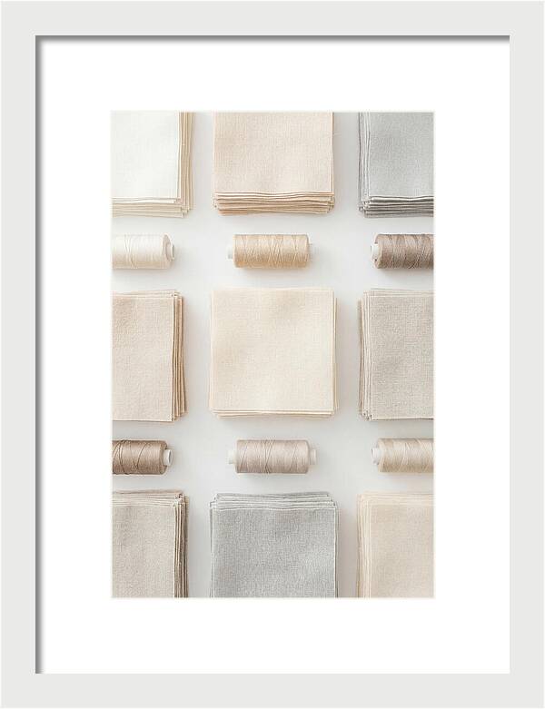 Quilting Squares And Thread Arrangement