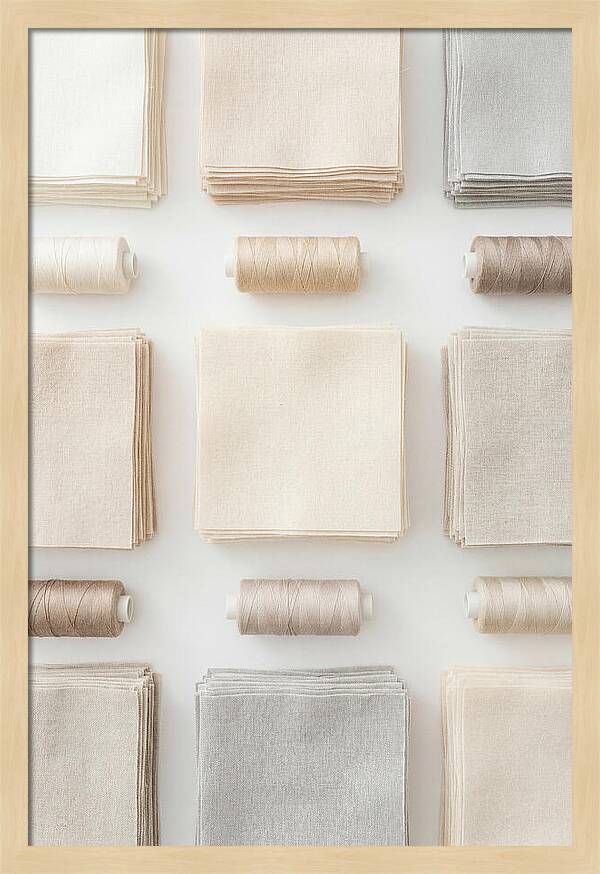 Quilting Squares And Thread Arrangement