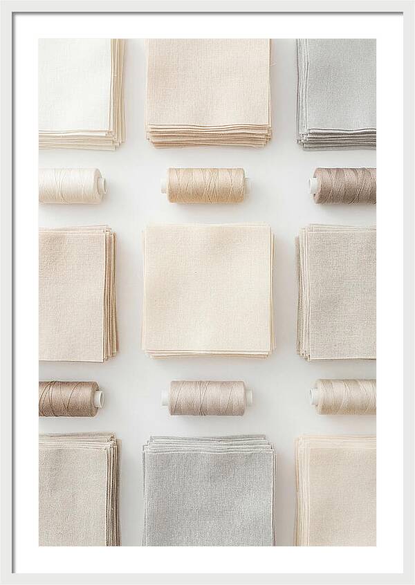 Quilting Squares And Thread Arrangement