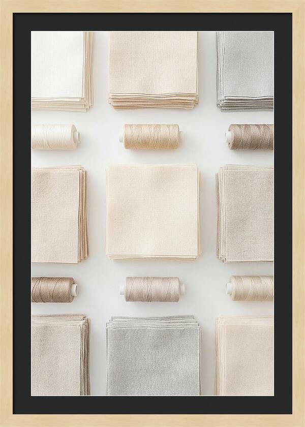 Quilting Squares And Thread Arrangement