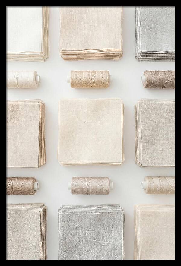 Quilting Squares And Thread Arrangement