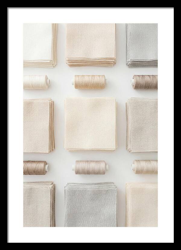 Quilting Squares And Thread Arrangement