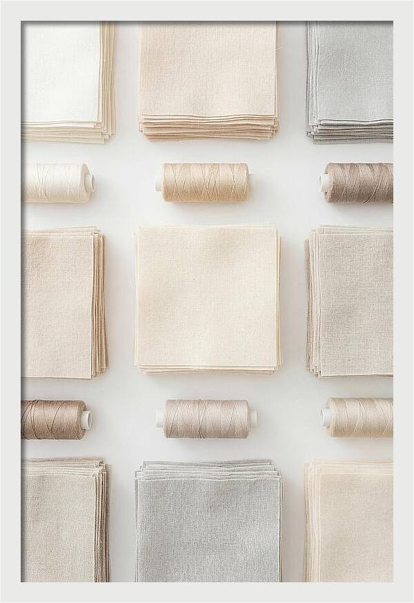 Quilting Squares And Thread Arrangement