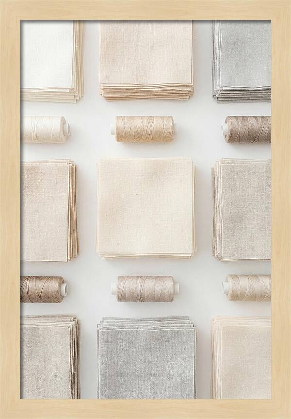 Quilting Squares And Thread Arrangement