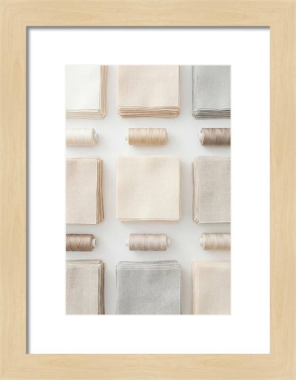 Quilting Squares And Thread Arrangement