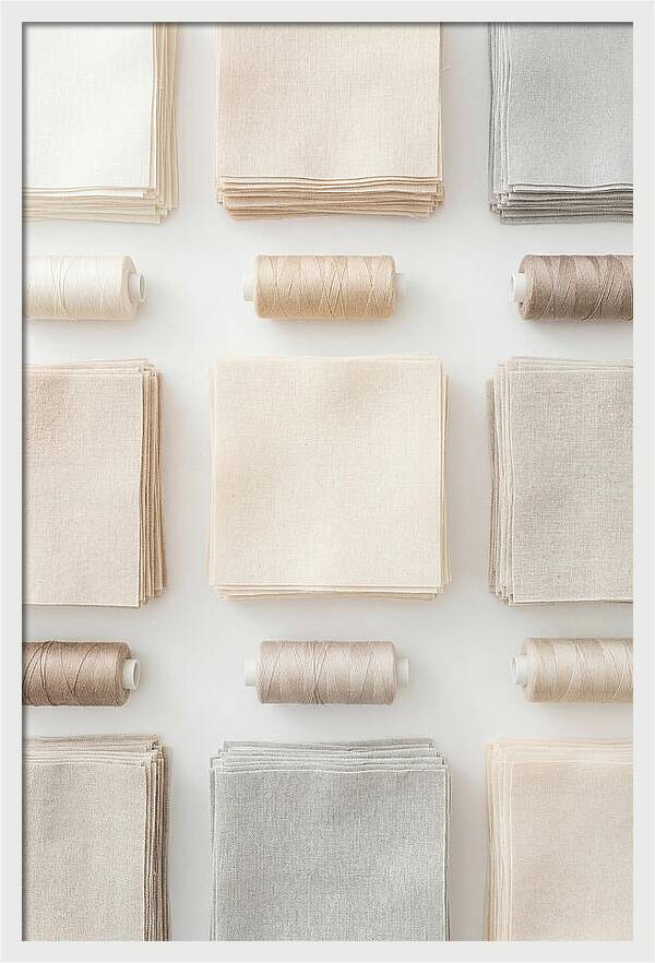 Quilting Squares And Thread Arrangement