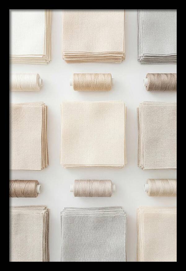 Quilting Squares And Thread Arrangement