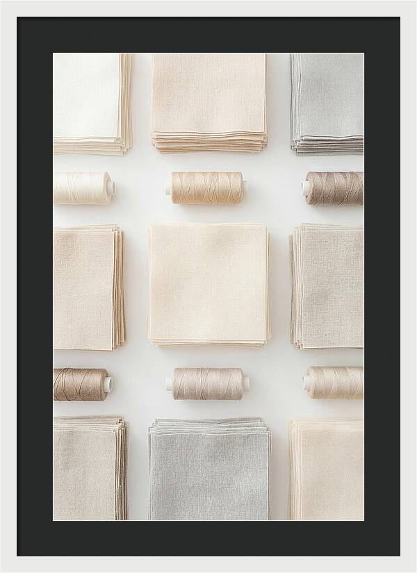 Quilting Squares And Thread Arrangement