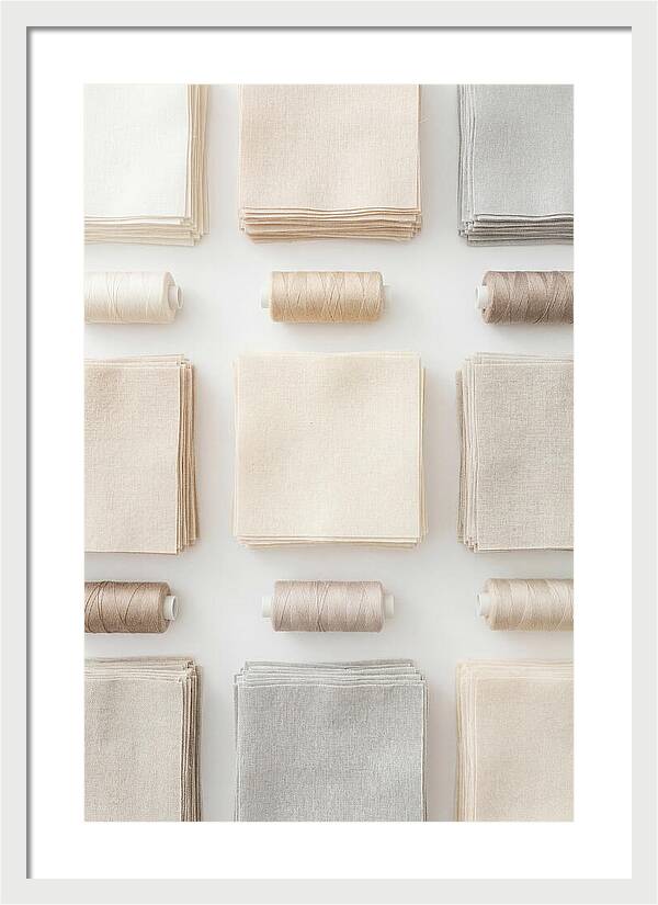 Quilting Squares And Thread Arrangement
