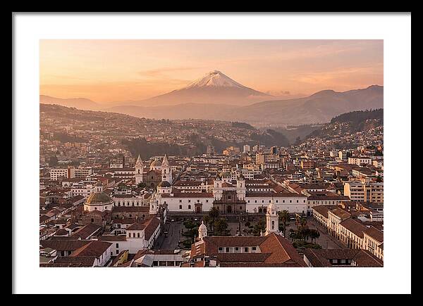 Quito From El Panecillo At Golden Hour