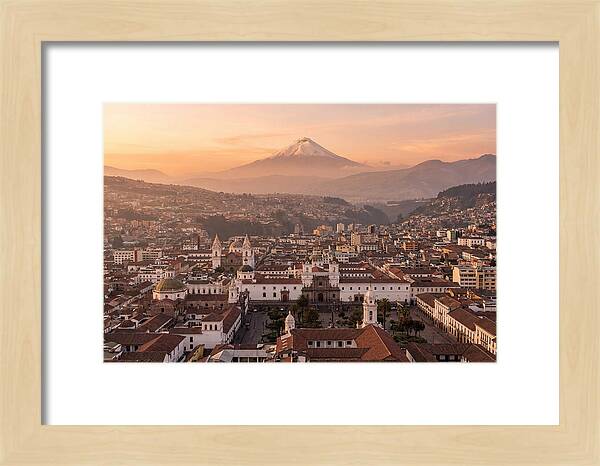 Quito From El Panecillo At Golden Hour