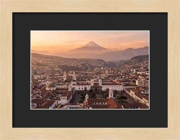 Quito From El Panecillo At Golden Hour