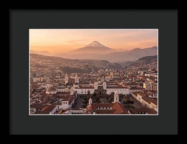 Quito From El Panecillo At Golden Hour