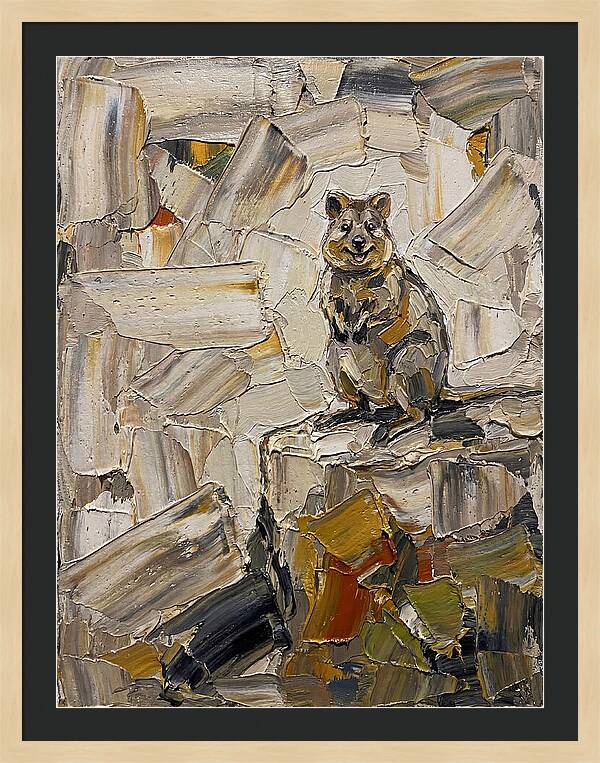 Quokka In Palette Knife Style