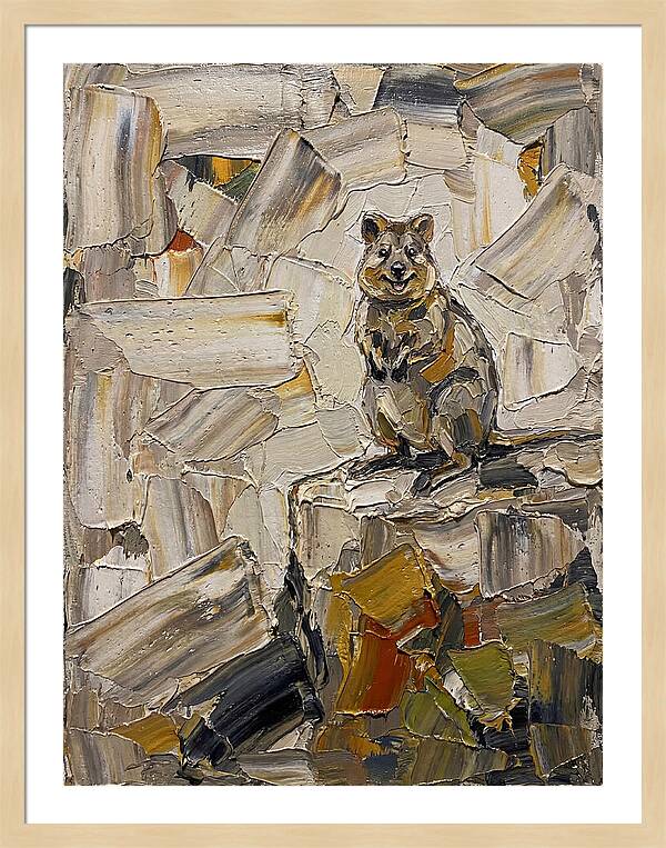 Quokka In Palette Knife Style