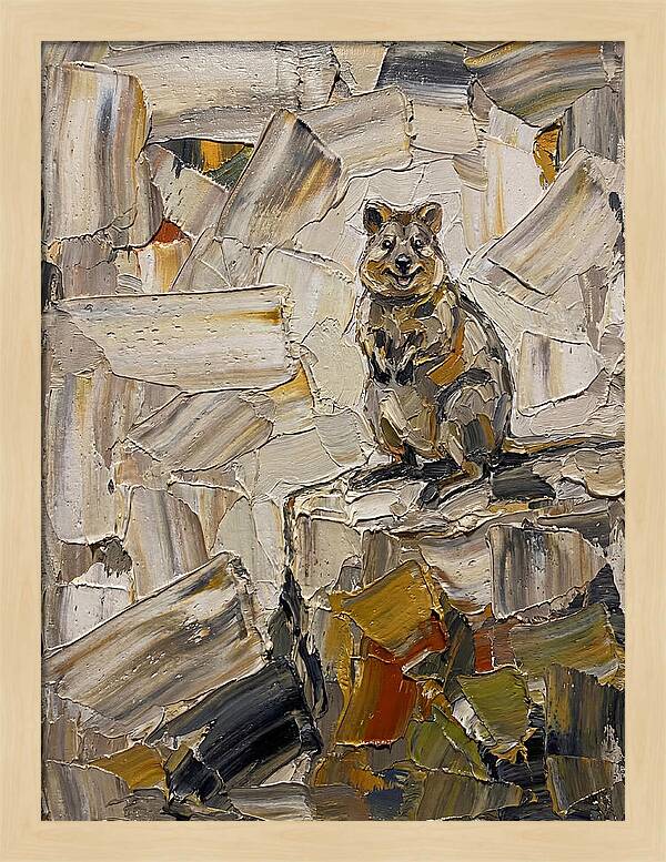 Quokka In Palette Knife Style