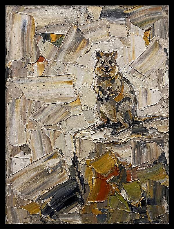 Quokka In Palette Knife Style