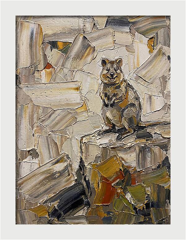 Quokka In Palette Knife Style