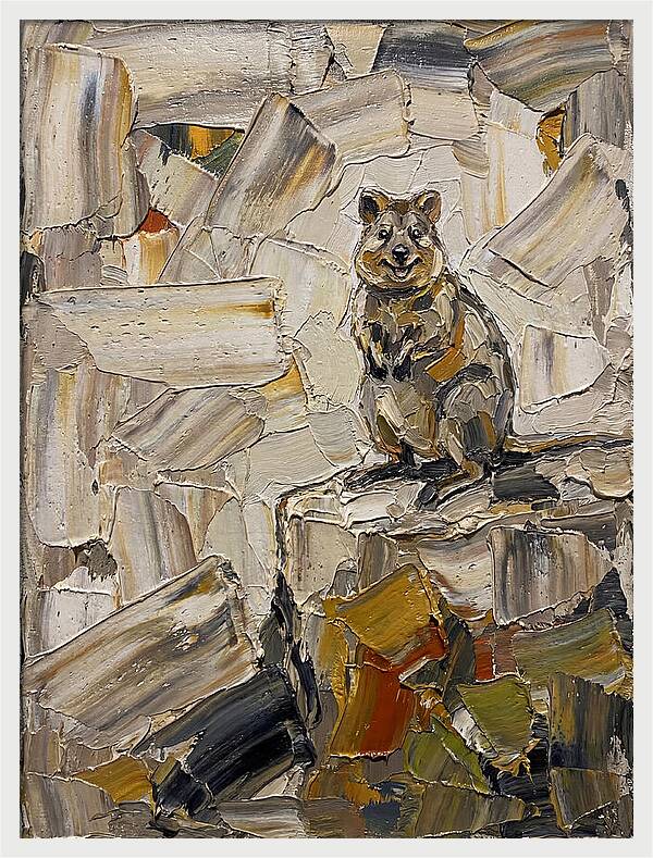Quokka In Palette Knife Style