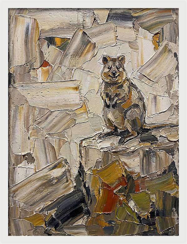 Quokka In Palette Knife Style