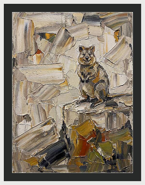 Quokka In Palette Knife Style
