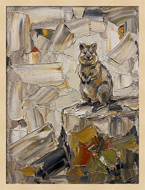 Quokka In Palette Knife Style