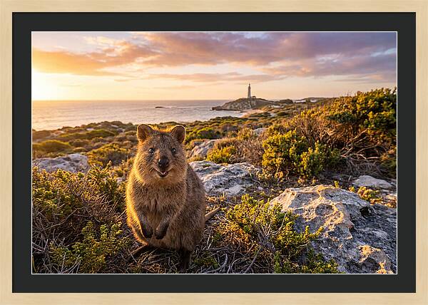 Quokka Smiling At Sunset