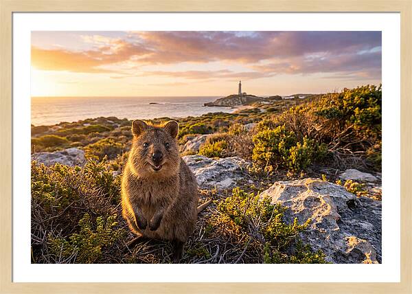 Quokka Smiling At Sunset