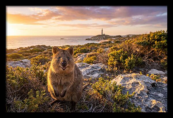 Quokka Smiling At Sunset