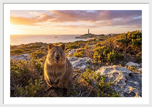 Quokka Smiling At Sunset