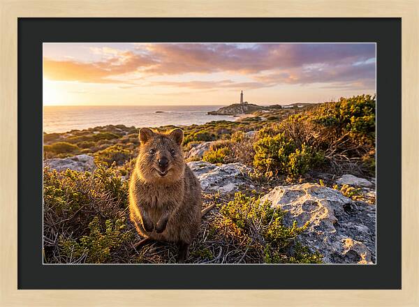Quokka Smiling At Sunset