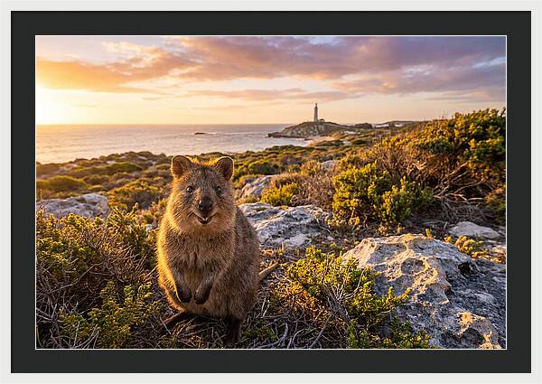 Quokka Smiling At Sunset