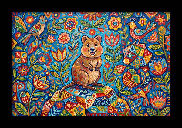 Quokka Surrounded By Nature