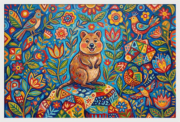 Quokka Surrounded By Nature