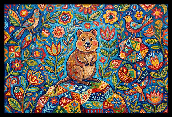 Quokka Surrounded By Nature