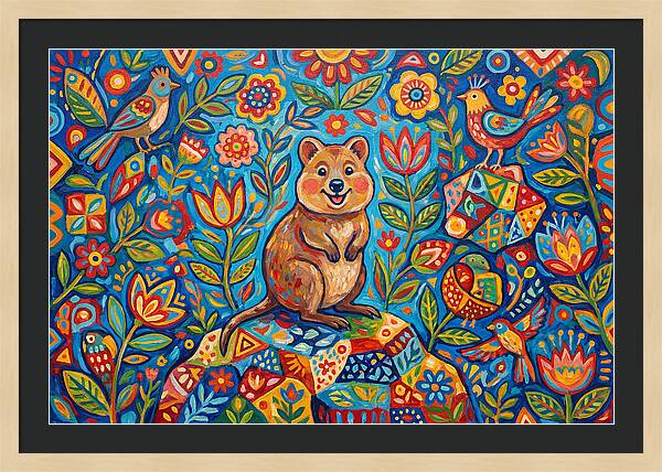 Quokka Surrounded By Nature