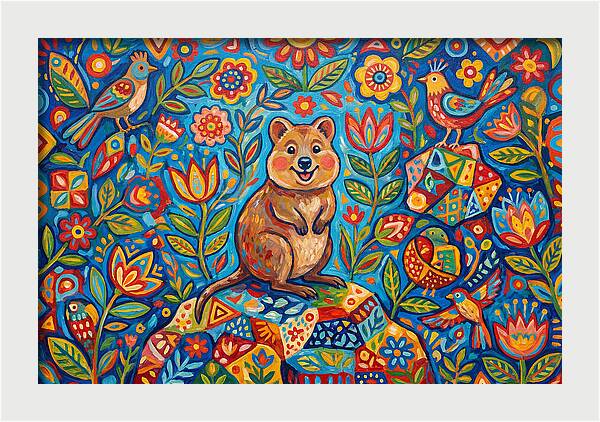 Quokka Surrounded By Nature